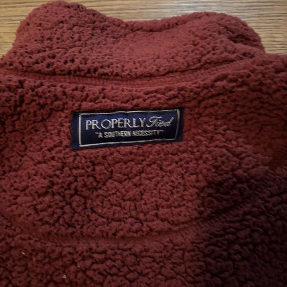 Cozy Red Fleece Pullover - Picture 6 of 6